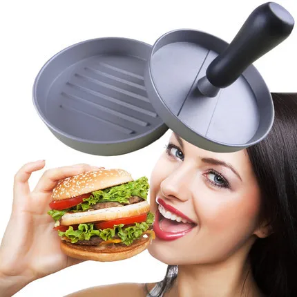 Manual aluminum non-stick hamburger meat die burger billet production, kitchen gadgets