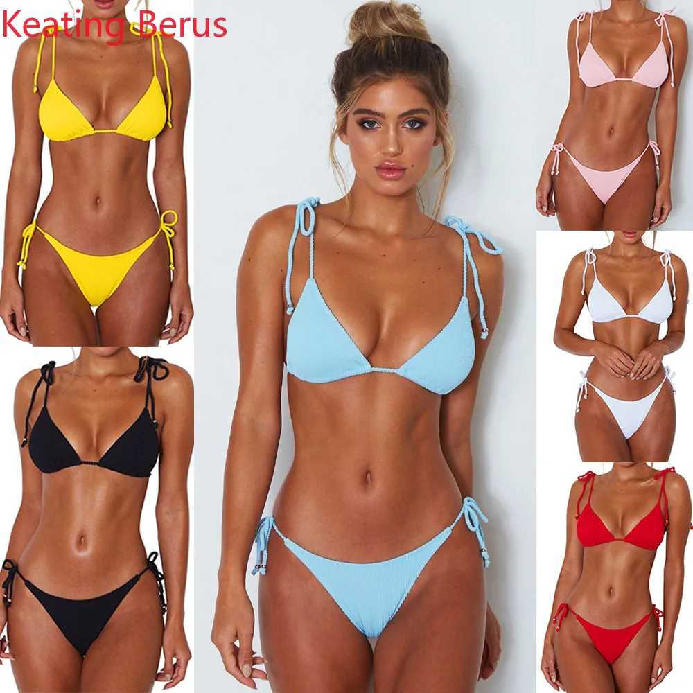 

Women's Swimwear Beach Bikini Sling Briefs 6 Colors Plus Size Beach Pool Swimming Spa Women's Swimwear 0979