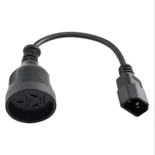 Высококачественные UPS к ПК IEC C14 3-Pin US Австралия Кабель питания Шнур 10 см/0.32ft адаптер, 1 шт