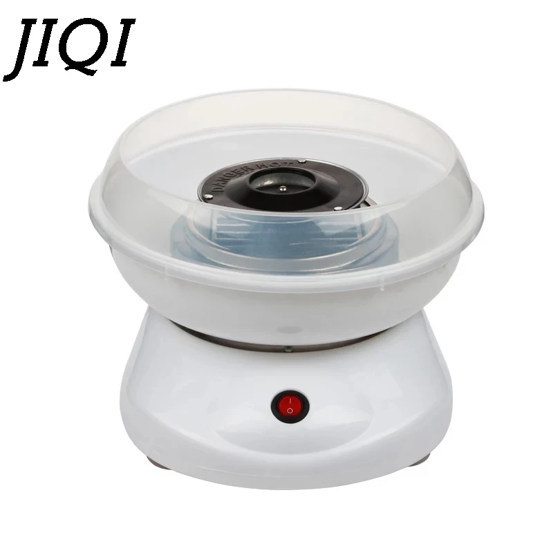 Ceny JIQI elektryczny DIY słodka maszyna do waty cukrowej Mini przenośna bawełna cukier wróżka Floss Marshmallow maszyna prezenty dla dzieci 110V 220V ue usa