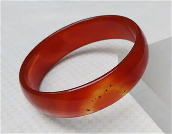 

Hot sell ->@@ NATURAL BEAUTIFUL CERTIFICATION GRADE BEAUTIFUL RED AGATE JADE BRACELET 56.5MM NEW -Top quality