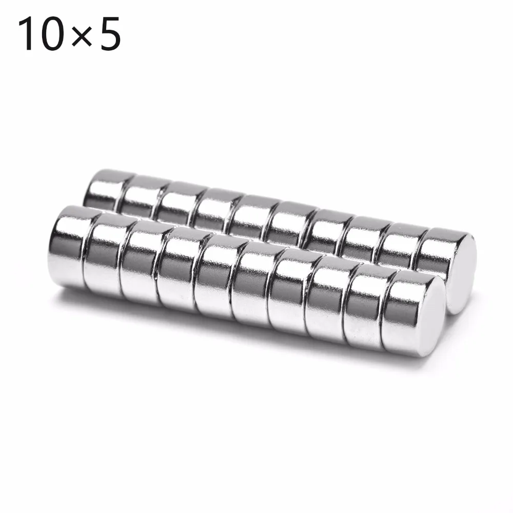 100pcs 10x5 10mm x 5mm Super strong sticking neo neodymium D10x5