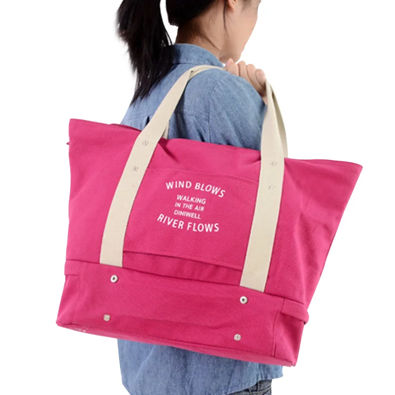 Large Capacity Diaper Bag High Quality Canvas Mommy Bag Waterproof Fashion Diaper Bag Solid Mommy Traveling Handbag Baby Care (9)