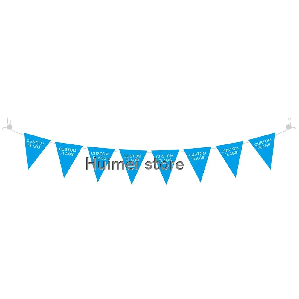 

polyester digital print custom loto triangular flag club decoration custom 4.5m triangular banner