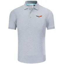 Новая рубашка поло Chevrolet corvette логотип хлопковая рубашка поло короткий рукав высокое количество рубашки поло