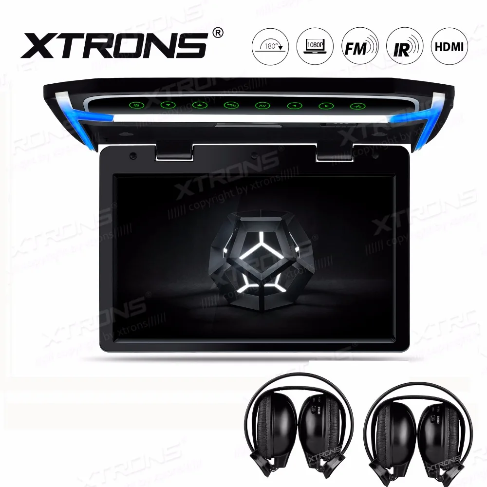 10.2" Monitor 1080P Video HD Resolution Digital TFT Screen Wide Screen Ultra-thin Car Roof Mounted HDMI+ 2 IR Headphones