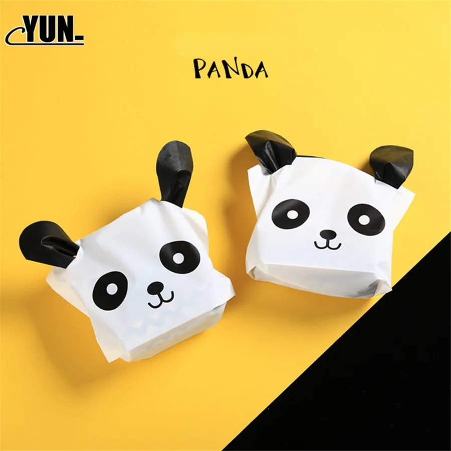 50pcs cute ear bag panda candy biscuit bag moon cake snack bag baking packaging 14.618.5cm 8D (7)