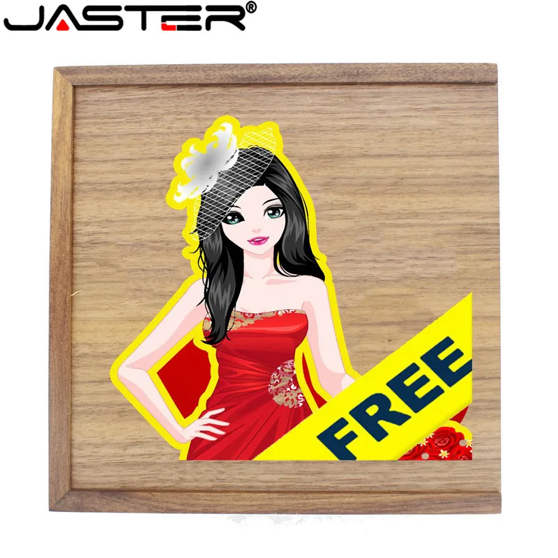 

JASTER maple Wooden Photo Album usb + Box usb flash drive U disk Pendrive 8GB 16GB 32GB free LOGO for photography Wedding gift