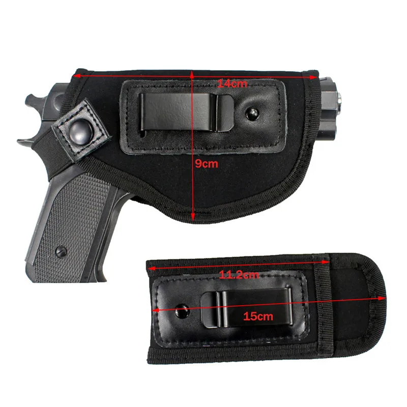 Concealed Carry Gun Holster Bag Universal Neoprene IWB Holster With Extra Mag Holster Pouch For All Sizes Handguns Hunting