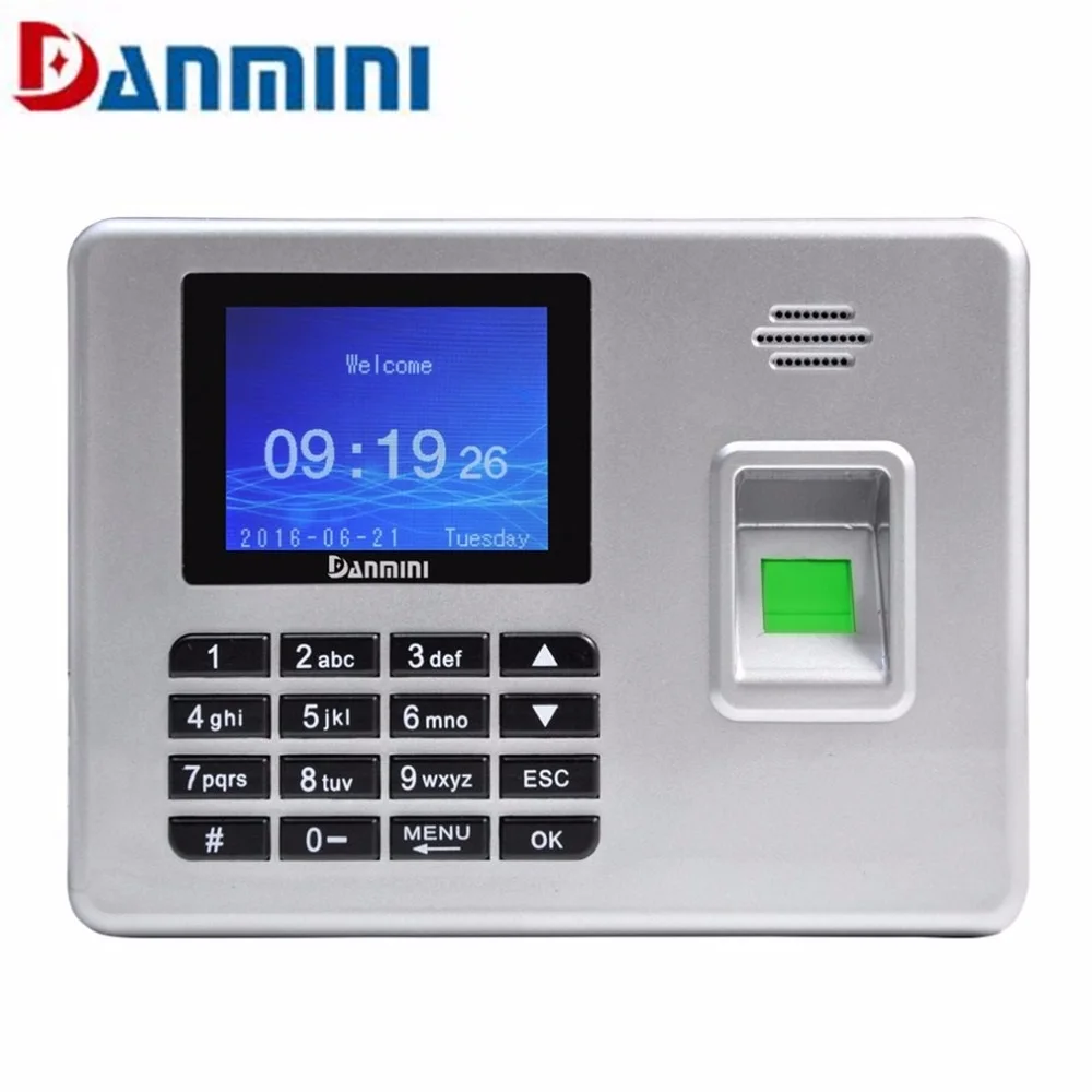 

Danmini A3 sliver fingerprint reader biometric door lock with thumbprint scanner DC 5V/1A color TFT fingerprint sensor for PC