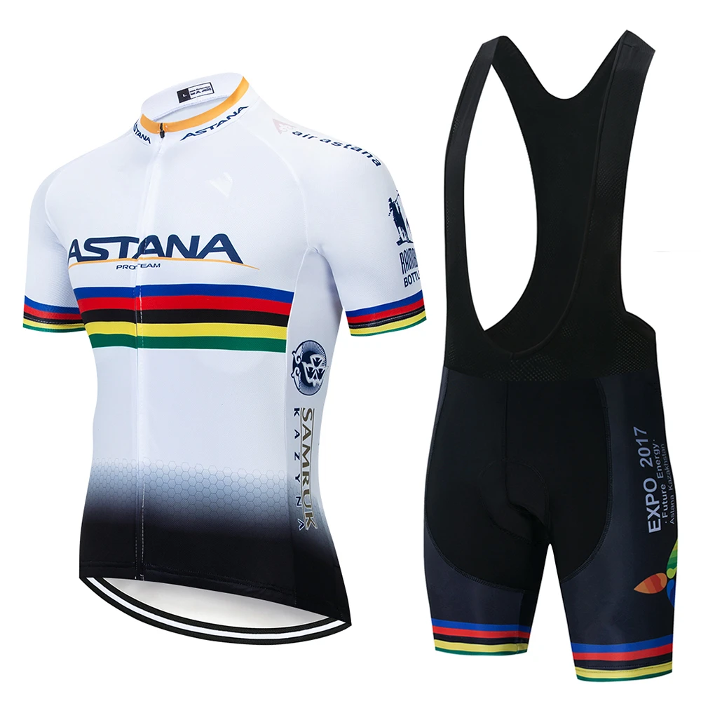 

High Quality Astana Cycling Jersey 2019 Pro Team Maillot Ciclismo Mens Cycling Shirt MTB Cycle Breathable Bycicle Clothing