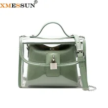 XMESSUN Женская композитная прозрачный замок сумки Fmale модная сумка-мессенджер конфетная Прозрачная дорожная сумка F225