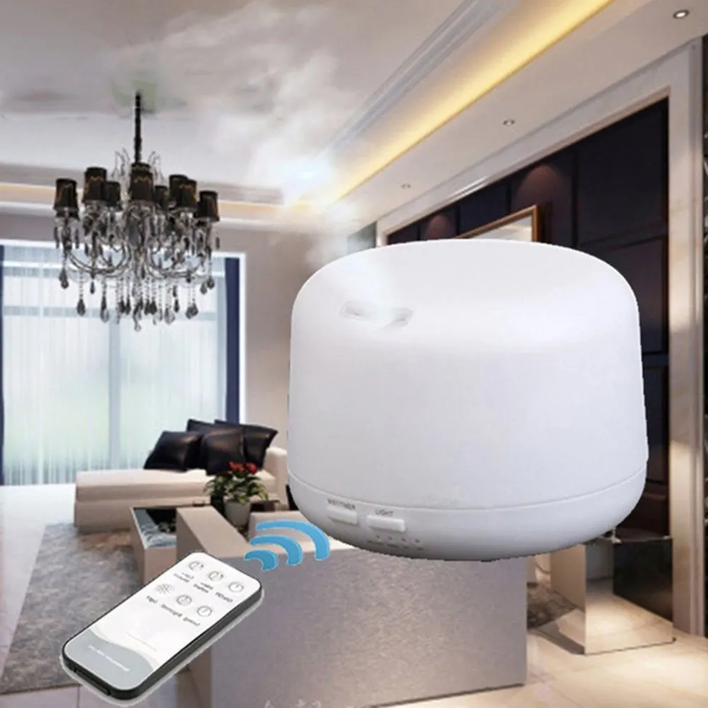 

Remote Control Aroma Ultrasonic Air Humidifier 300ml Essential Oil Diffusers LED Light Mist Maker Aromatherapy Purifier US EU
