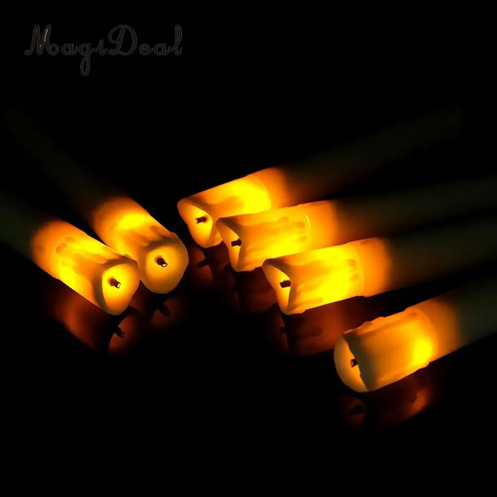 MagiDeal 155mm Tall Electric LED Candle Flameless Candle for Party Decor Warm White B