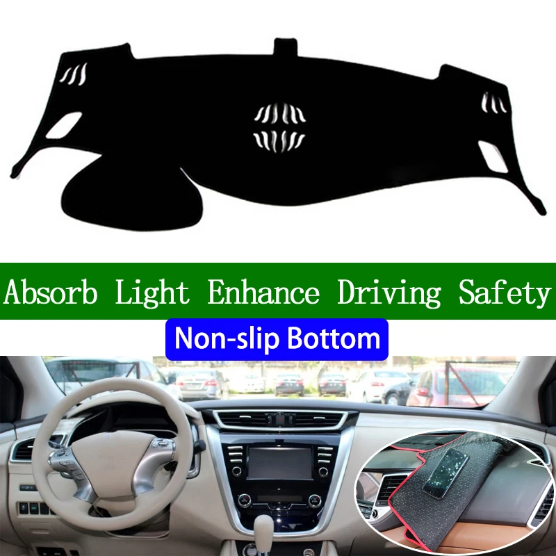 

Для Nissan Murano 2015 2016 2017 2018 2019 нескользящая Нижняя крышка приборной панели автомобильные наклейки аксессуары для салона автомобиля