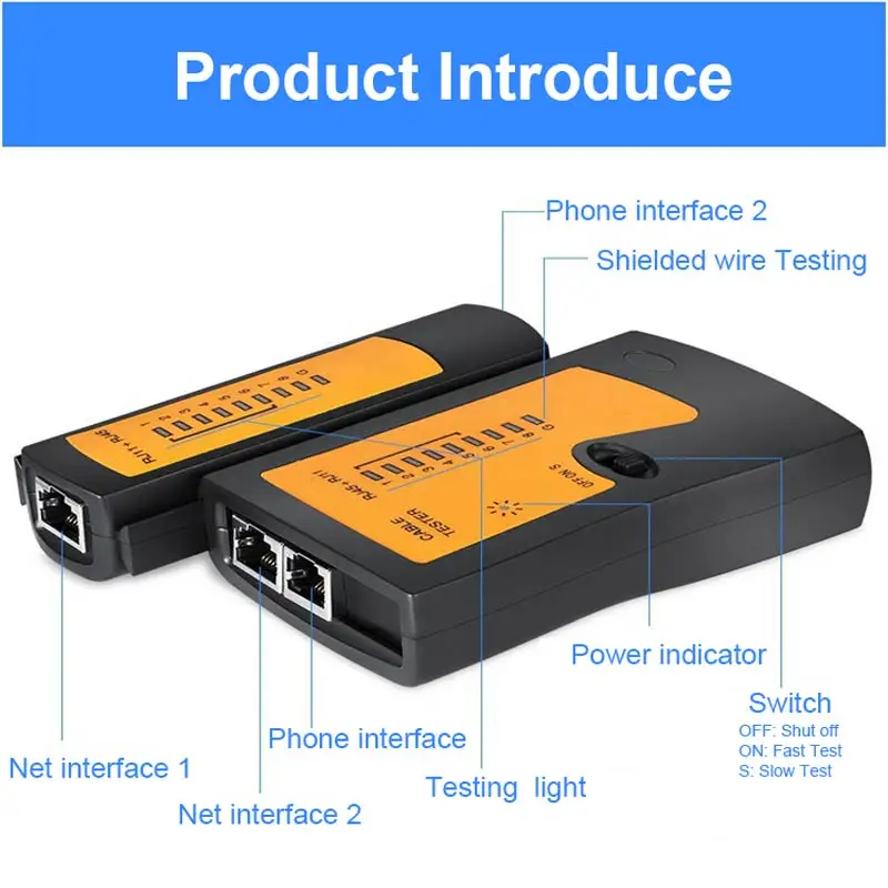 lan cable continuity tester Ingelon rj45 cable tester network testing tools New ethernet tool rj11 LAN Cable Telephone Line Tester rj45 Tracker Dropshipping cable toner and probe