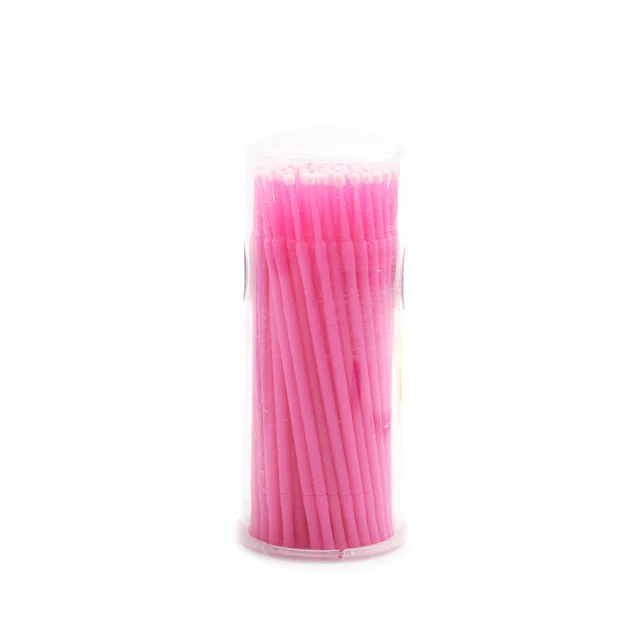 100PCS 100 шт./упак. одноразовые кисточки прочный Micro наращивание ресниц отдельных Аппликаторы тушь для ресниц кисти клей для ресниц инструменты для чистки - Handle Color: 100PCS