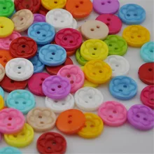 100 шт Смешанные цвета Детские DIY Швейные Аппликации, Ремесло Пластиковые кнопки PT21