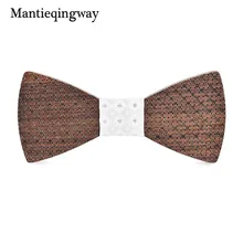 Mantieqingway деревянные узкие банты для свадьбы Gravatas узкий галстук полиэстер Воротник Галстуки для взрослых креативная деревянная бабочка для мужчин