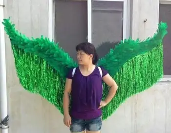 

EMS FREE SHIPPING festive party supplies audlt large feather wings stage performance model catwalk shows props auto shows props