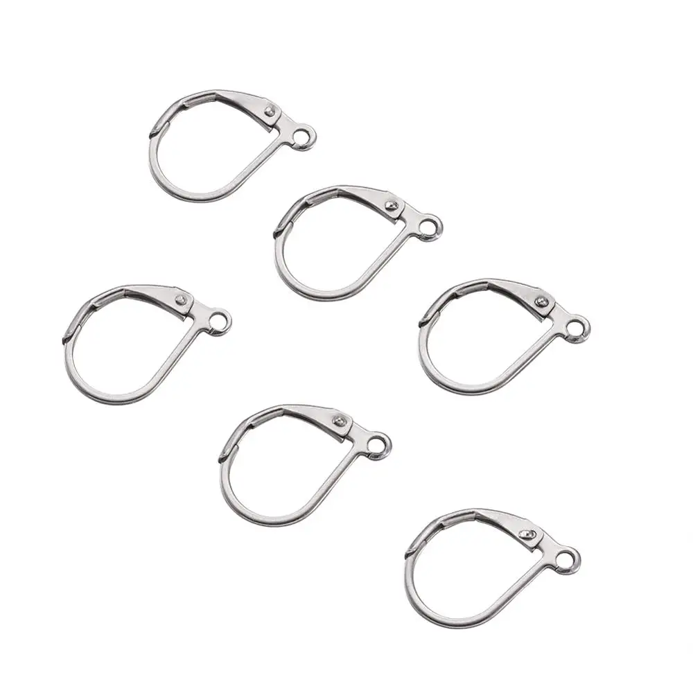 Pin 1x0.8mm UNICRAFTALE 80 Uds Pendiente de Aro Trasero para Hacer Pendientes DIY de 15x10x2 mm Pendientes Dorados de Palanca 304 Pendientes de Acero Inoxidable con Palanca de Lazo de 1.4 mm