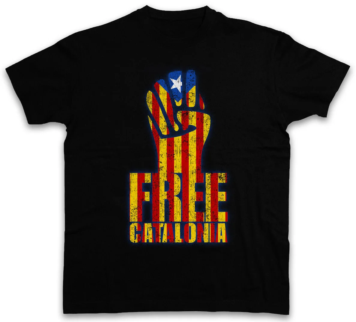 

FREE CATALONIA FIST T-SHIRT Freedom for Free Viva la Revolution Banner Faust tshirt new fashion top free shipping 2018 shirts