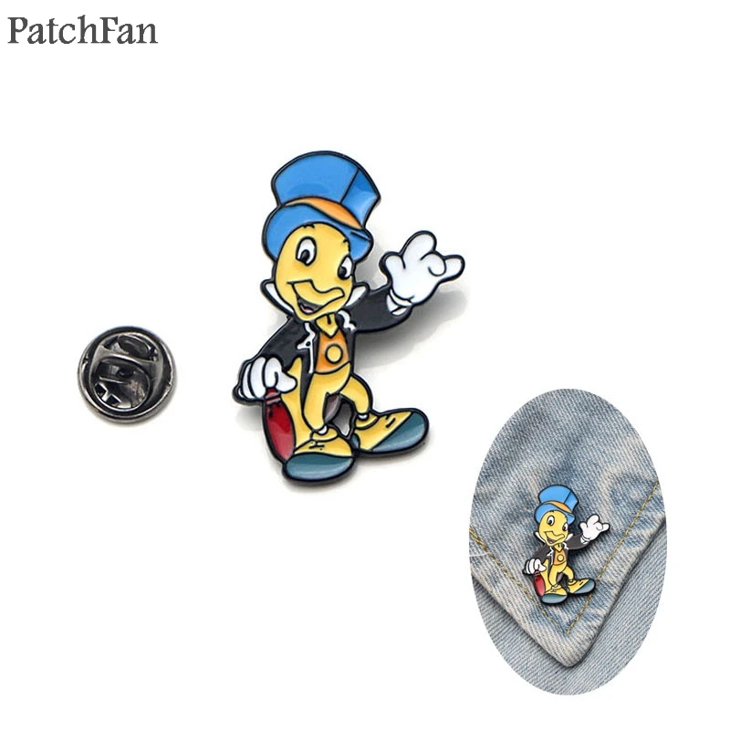 Patchfan Джимини крикет цинка шпильки para рюкзак гордость Одежда металлическая