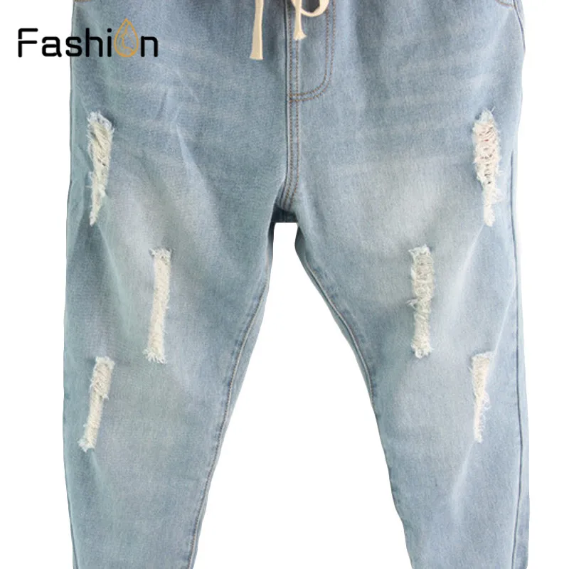 2018 Boyfriend Denim Jeans for Women Mid Waist Straight Pants Woman Ladies Ripped Loose Mom Jeans Girls Jean Pants Plus Size