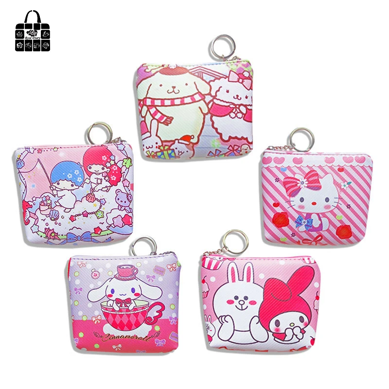 Rose Diary Fashion Lovely Anime cartoon Coin Purse student Card Bag