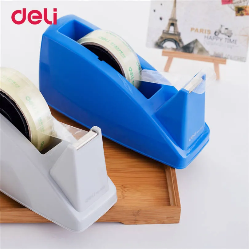 Deli 1pcs Practical Plastic Adhesive Tape cutter tape Dispenser Office