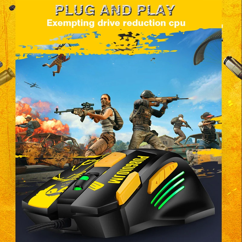 Подключи и играй 1 8 м удлинитель Проводная игровая мышь геймер для игр Pubg кнопок