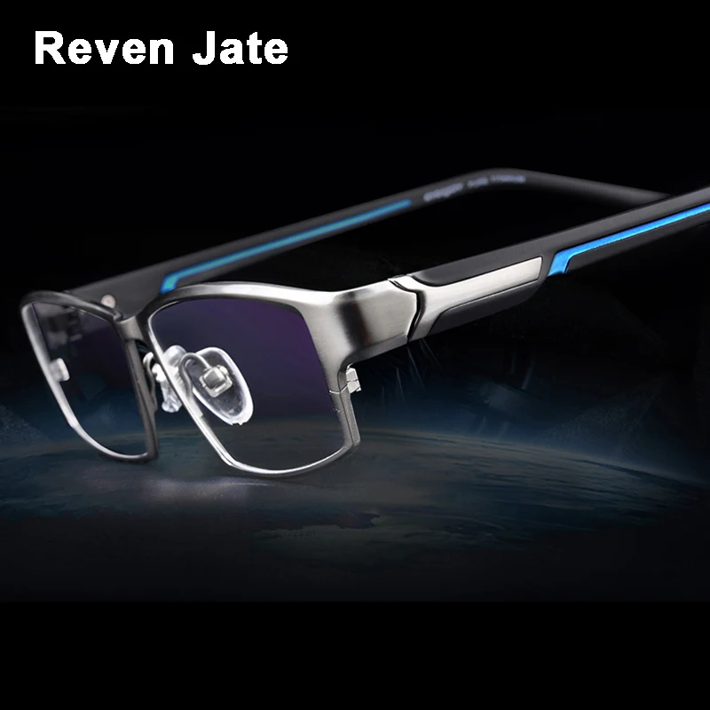 Reven Jate EJ267 moda montura de gafas para hombre Ultra liviano Flexible IP chapado electrónico Metal llanta de material gafas - 1