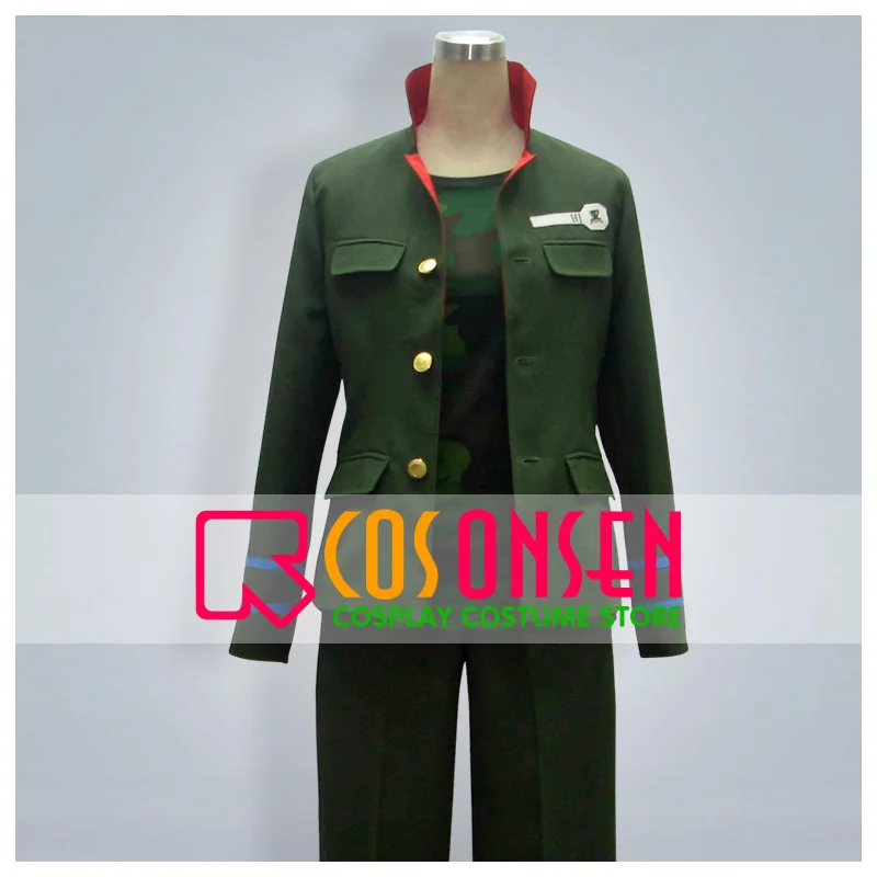 

COSPLAYONSEN Katekyo Hitman Reborn Kokuyo Junior High Gang Male School Uniform Cosplay Costume Green Color 3 Pcs Set