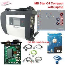 obd2 09/2017 MB C4 sd compact full set+HDD+Laptop diagnostic-tool Vediamo&DTS scanner MB STAR C4 Xentry car diagnostic DHL free