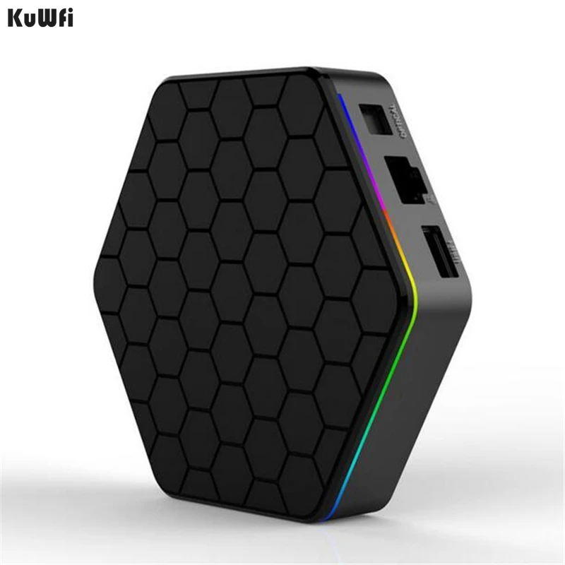 KuWFi Смарт ТВ коробка Android 7 1 Декодер каналов кабельного телевидения 2 ГБ/16 ГБ 3 Гб/32