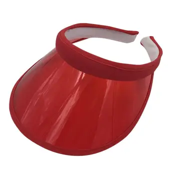 

New Fashion Vintage Summer PVC Hat Sun Visor Topless Outdoor Sports Travel Anti-UV Breathable Cap