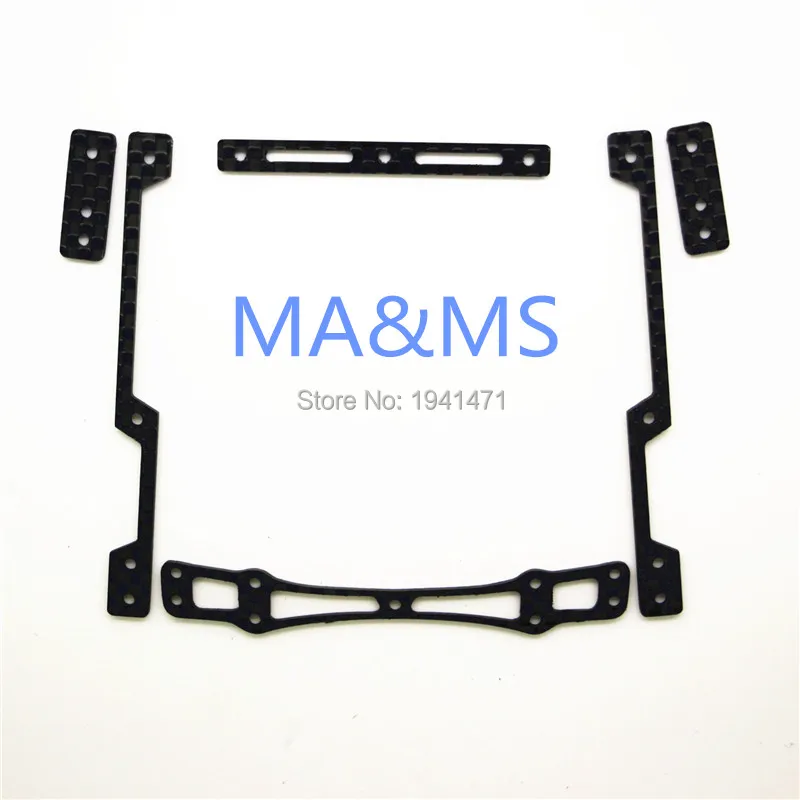 

RFDTYGR 1.5mm Carbon Fiber The Improved MA&MS Chasis Handing Damper Body Slam Custom Parts For Tamiya MINI 4WD C057 1Set/lot