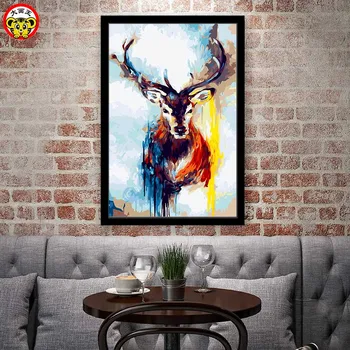 

painting by numbers art paint by number Soul Deer Beast Watercolor Sensation Acrylic Painting Aristocrat Prestige Decorative pai