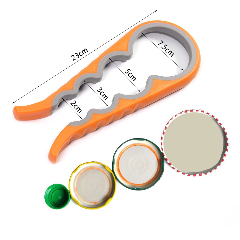 Jar Opener, Easy Grip Bottle Opener Twist Off Lid Quick Opening Cooking  Everyday Use For Children, Elderly, Weak Hands And Arthritic - 1pcsorange