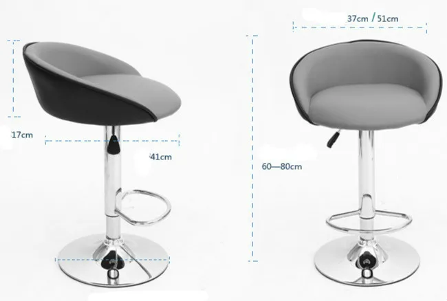 Вращающийся барный стул подъемная балка стул регулируемая высота высокого качества PU материал высокой плотности губка подушка cadeira 3 цвета