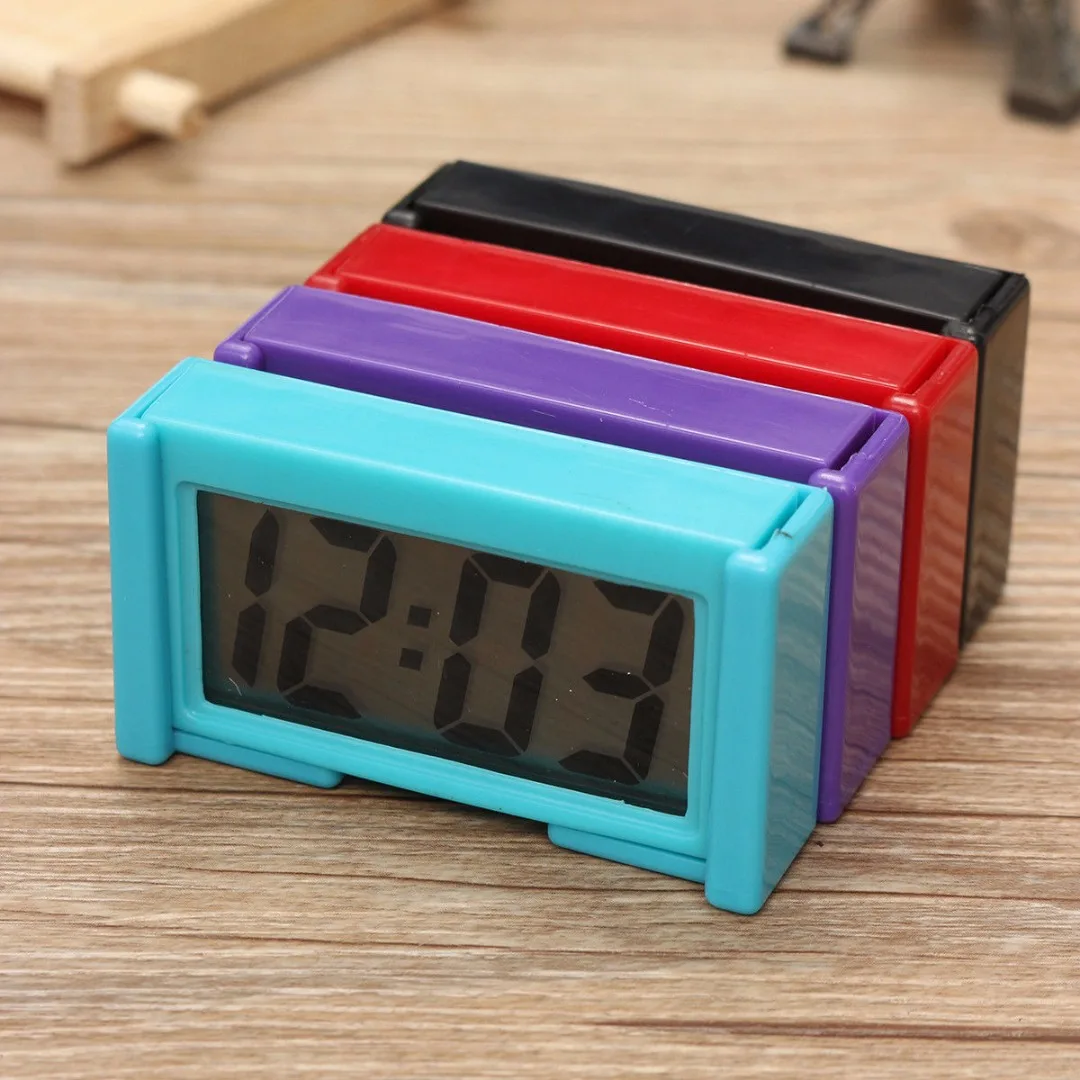 JX-LCLYL LCD Screen Digital Car Dashboard Clock Desk Time Adsorption Bracket Home Office