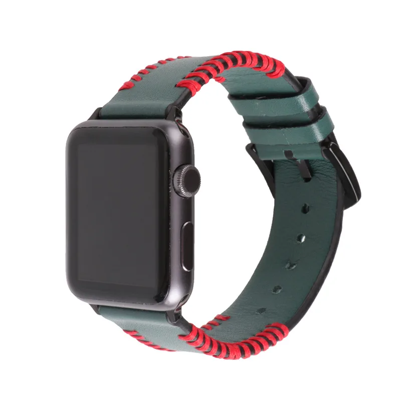 Подходит для apple watch3 Crazy Horse кожаный ремешок Apple Watch 1.2.3 поколение 38 42 мм