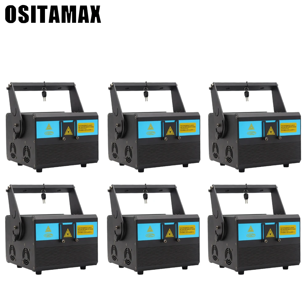 

6pcs DJ Laser stage light RGB Patterns Projector 2W Blue LED Stage Effect Lighting for Disco light Xmas Party
