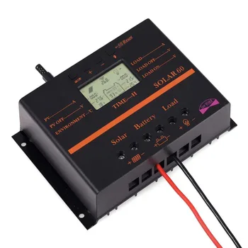 

60A 12V 24V LCD Solar Charge Controller Discharge With USB For Solar Battery Panel Regulator APJ