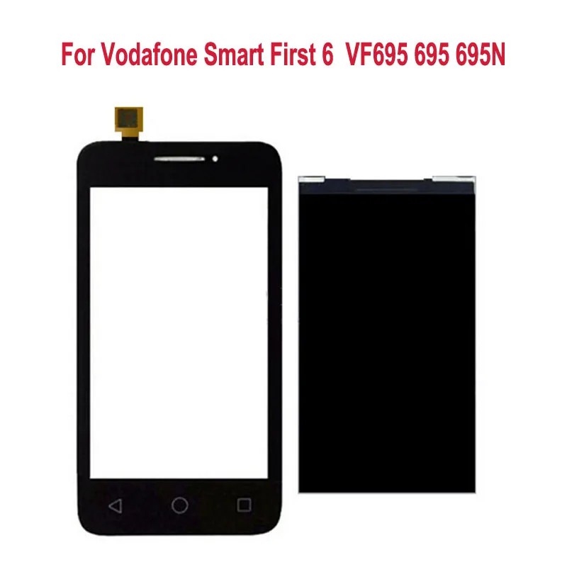 Черный ЖК-дисплей для Vodafone Smart First 6 VF695 695 695N + 4 0 &quotсенсорный экран дигитайзер
