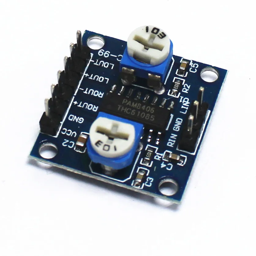 

100% New PAM8406 Digital Amplifier Board With Volume Potentiometer 5Wx2