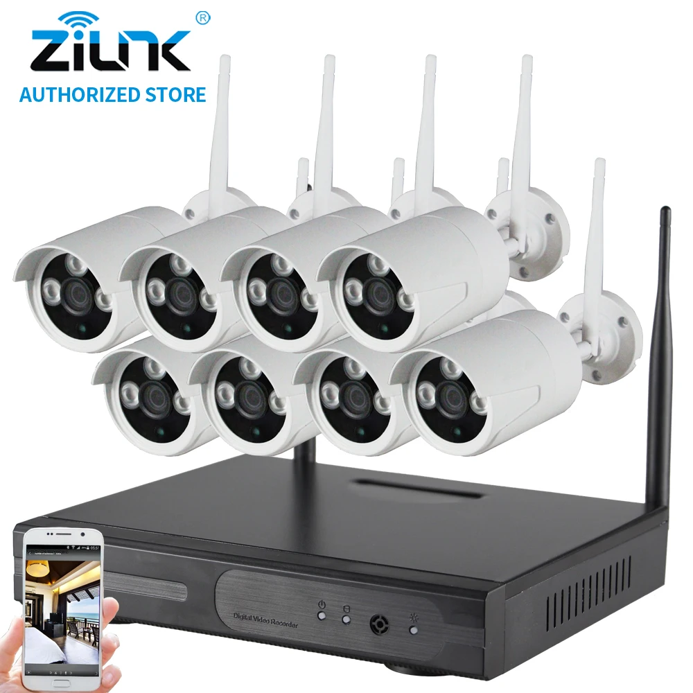 Buy ZILNK 960P 8CH Plug and Play Wireless NVR Kits P2P