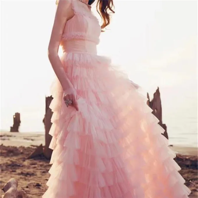 30 см в ширину розовый белый градиент цвета трехслойная Сетка кружевная Лента отделка для свадебного платья юбка Аппликация Швейные гипюровые принадлежности