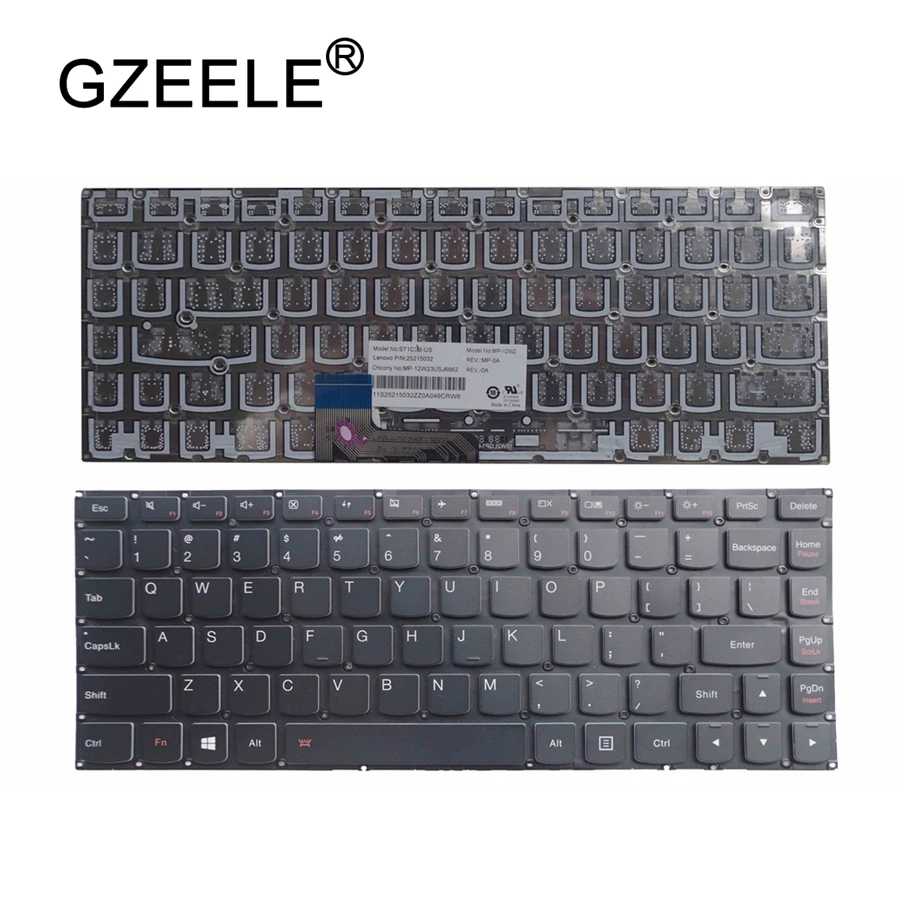 

GZEELE English notebook keyboard for Lenovo For Ideapad For yoga2 13 Yoga 2 13 U31 US laptop keyboard no backlight yoga2-13