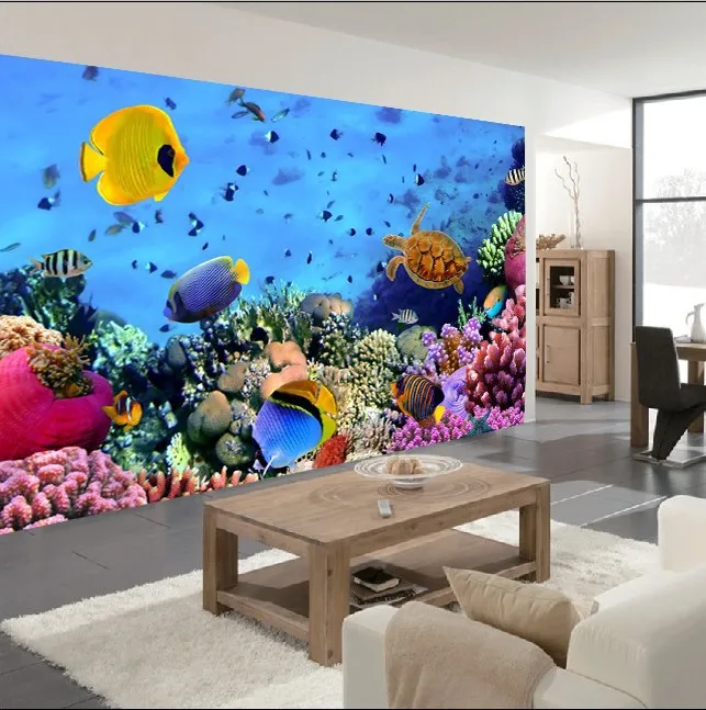 custom 3d mural wallpaper color living underwater world of tropical fish restaurant in the hotel bar - Underwater World Restaurant custom 3d mural wallpaper color living underwater world of tropical fish restaurant in the hotel bar - Underwater World Restaurant